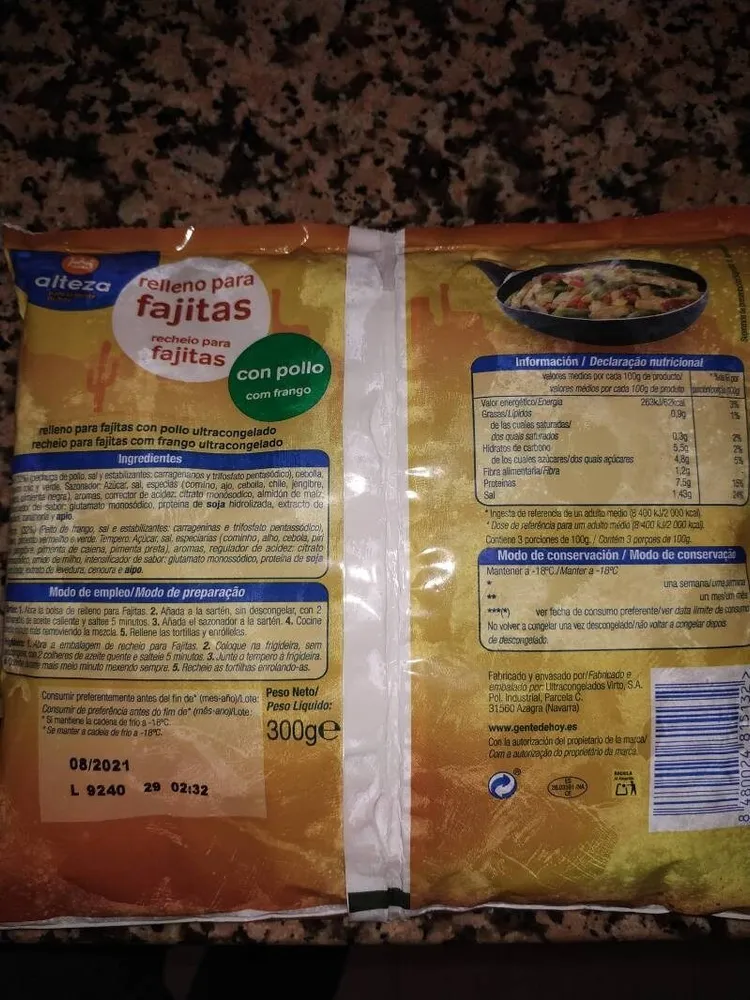 Relleno para fajitas