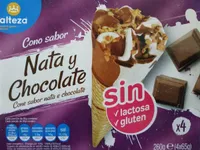 Cono sabor Nata y chocolate
