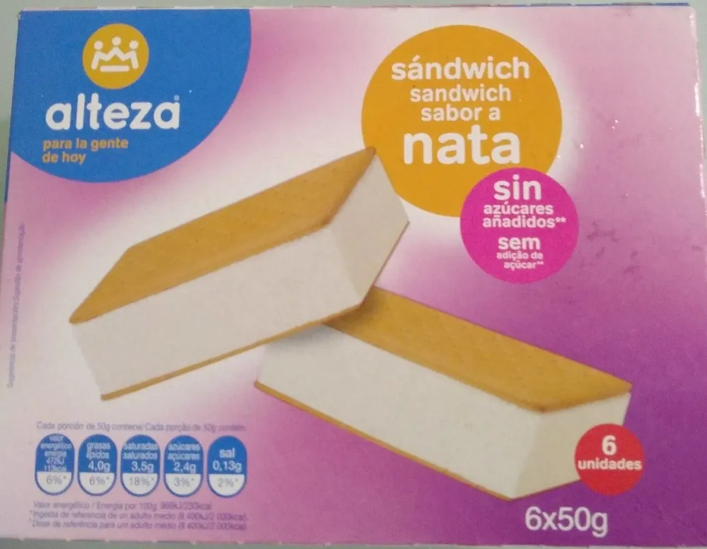Sandwich sabor a nata