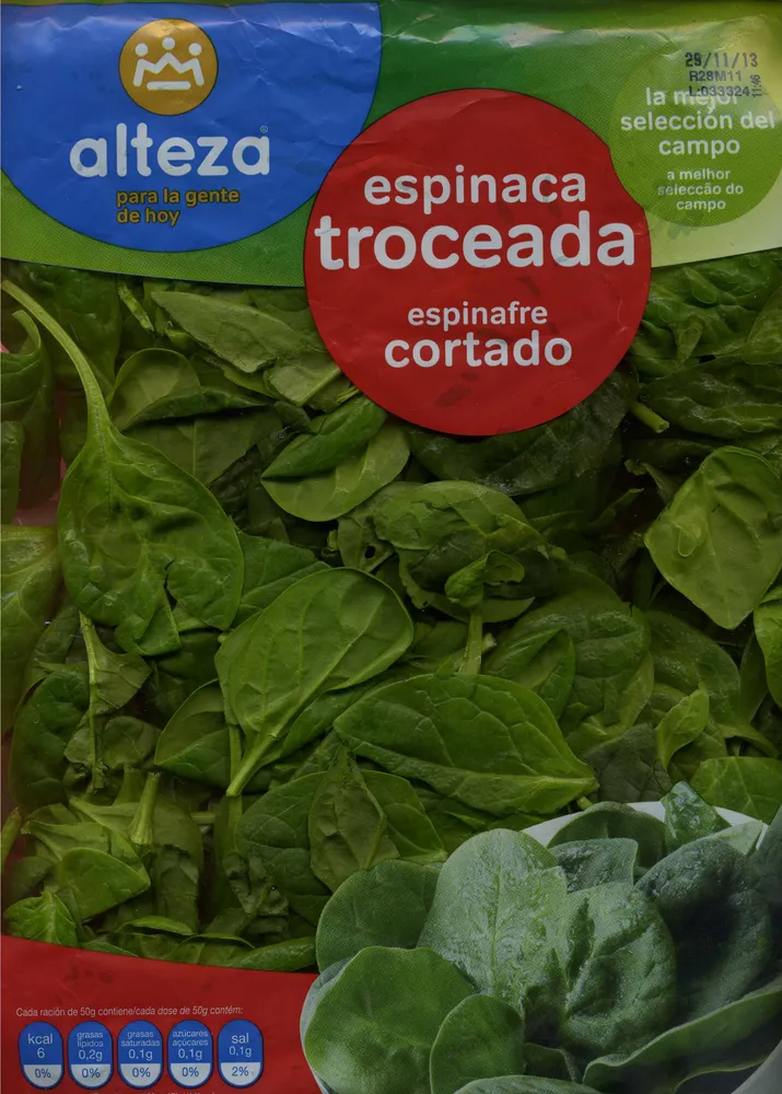 Espinaca troceada