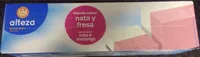 Helado nata y fresa