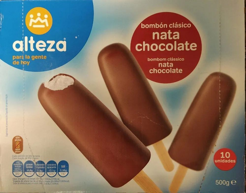 Bombón clásico nata chocolate