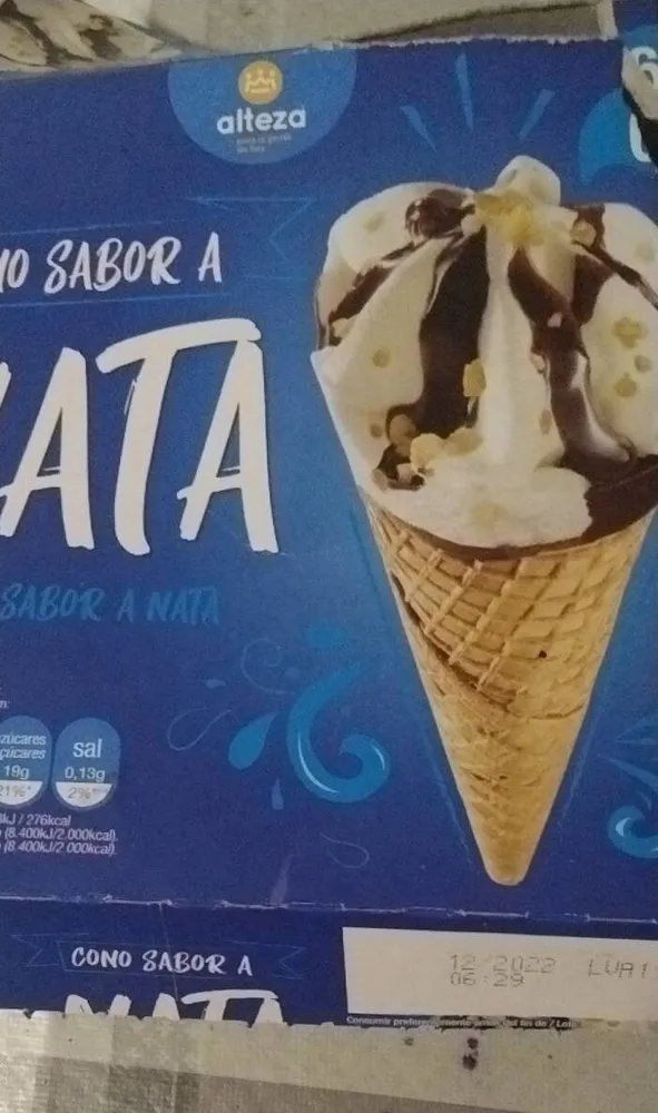 Cono sabor a nata