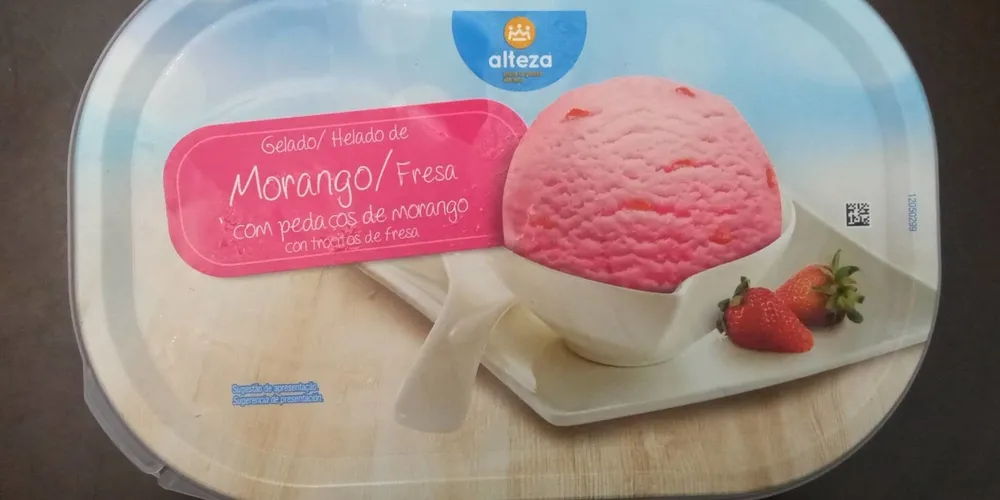 Helado de fresa