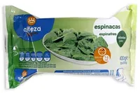 Espinacas cortadas