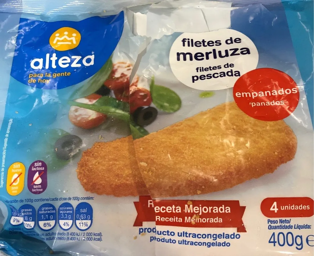 Filetes de merluza empanados