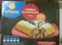 Rollitos de primavera con verduras y carne