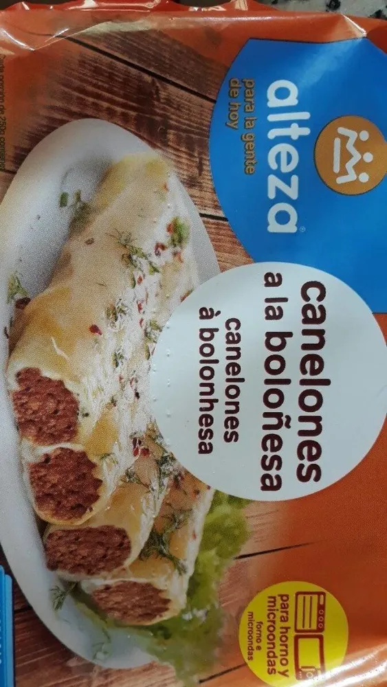 Canelones a la boloñesa