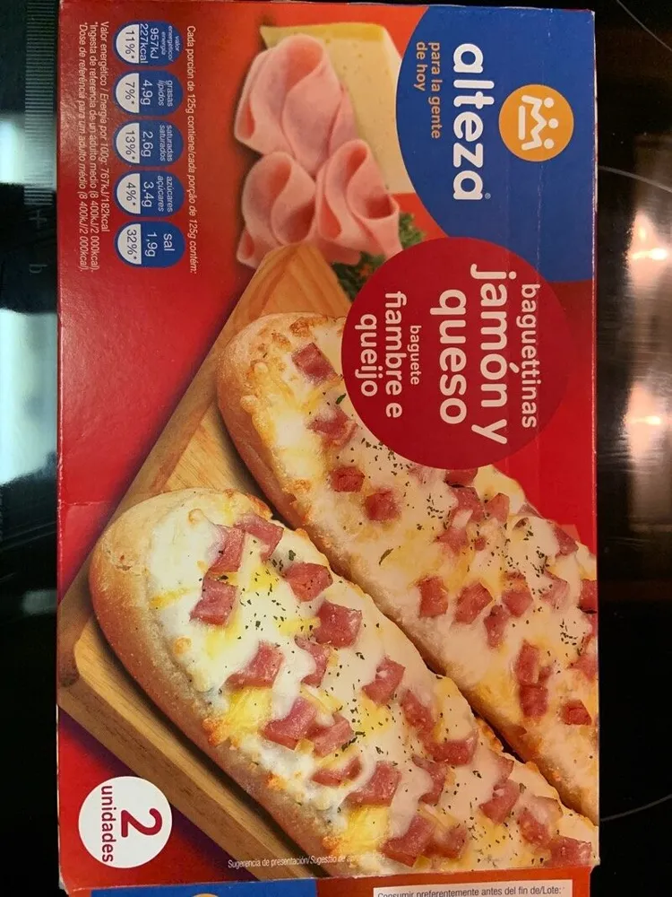 Baguettinas jamón y queso