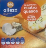 Baguettinas cuatro quesos