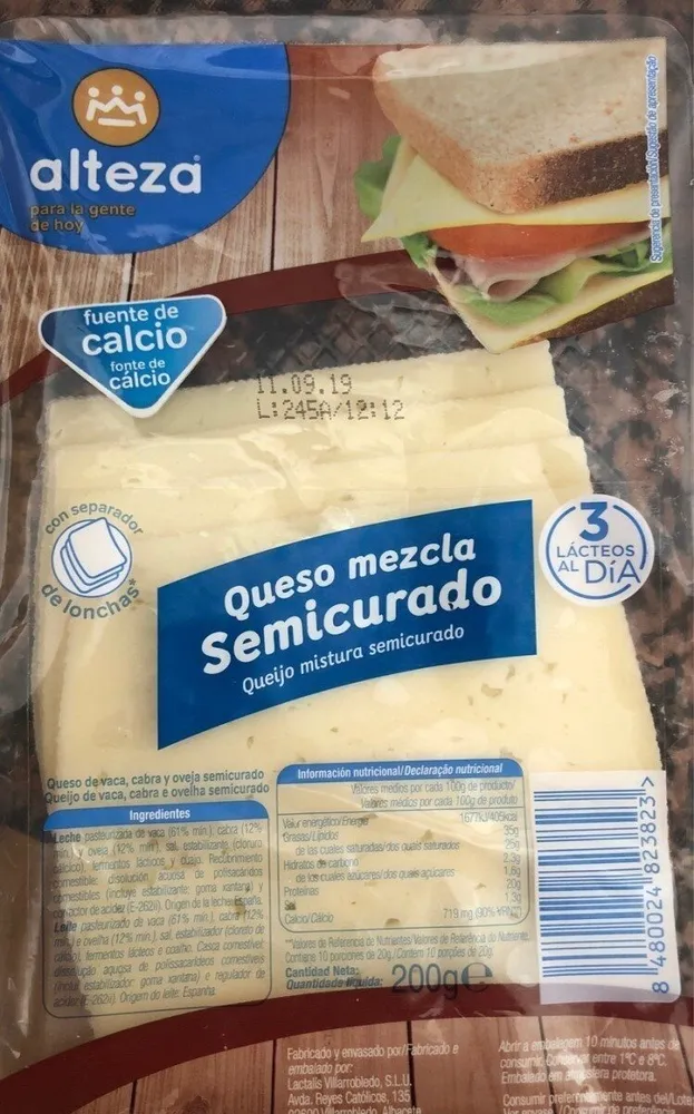 Queso mezcla semicurado