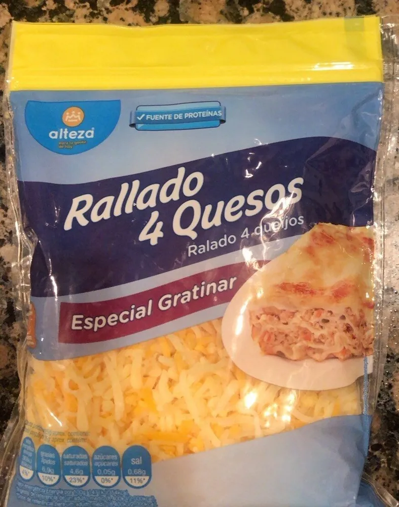 Rallado cuatro quesos