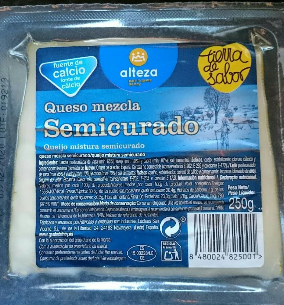 Queso mezcla semicurado