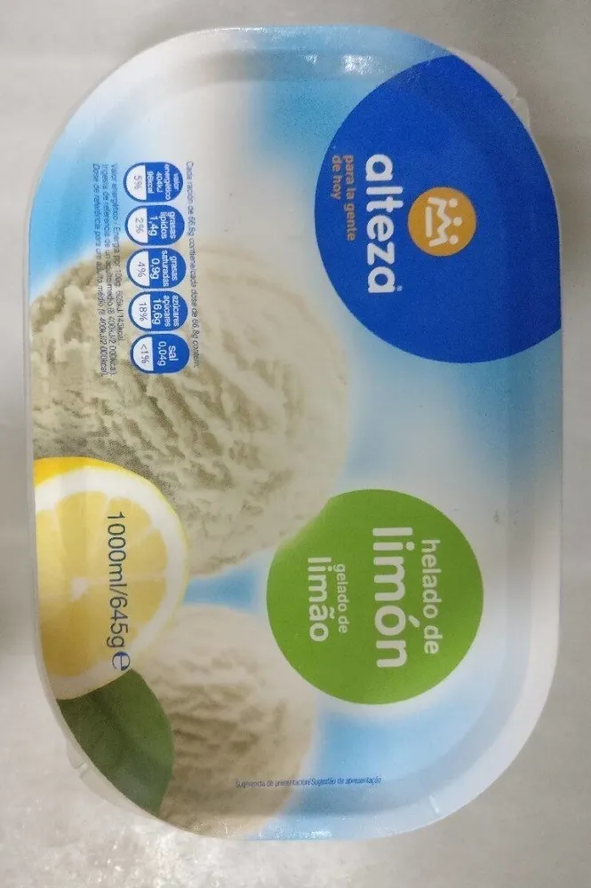helado de limón Alteza