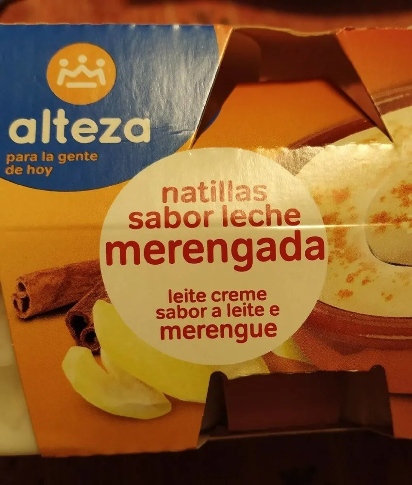 Natillas leche merengada