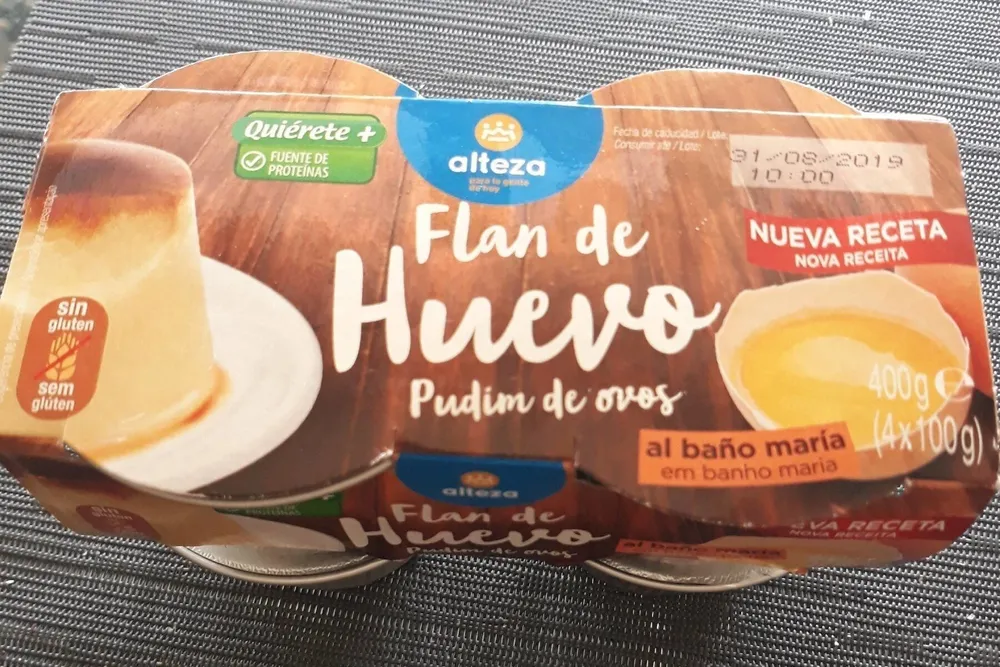 Flan de huevo al baño maría