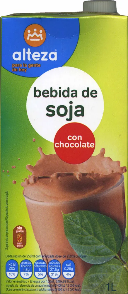Bebida de soja con chocolate