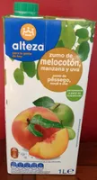 Zumo de melocotón,  manzana y uva