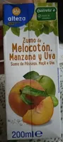 Zumo melocotón manzana y uva