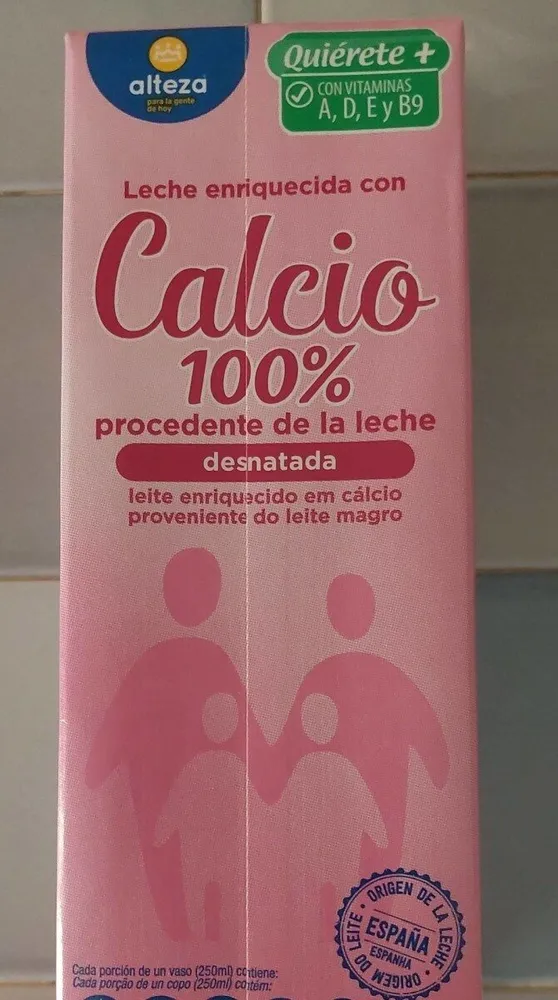 Leche desnatada calcio Alteza
