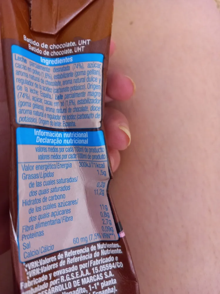 Batido de chocolate