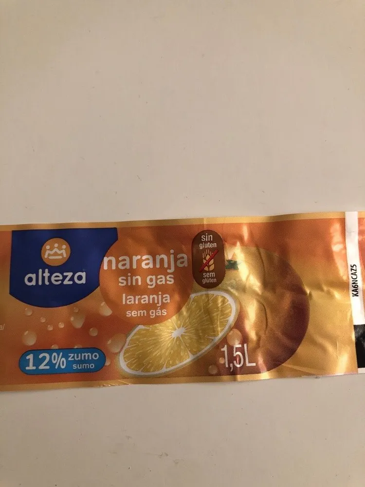 Naranja sin gas