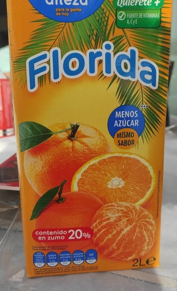 Zumo florida de naranja