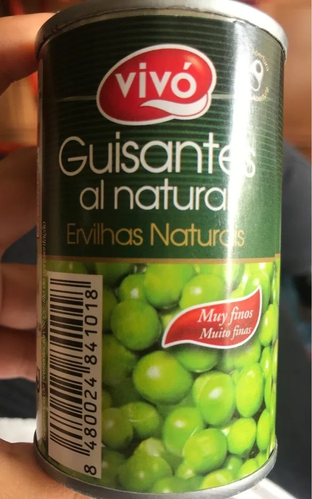 Guisantes al natural