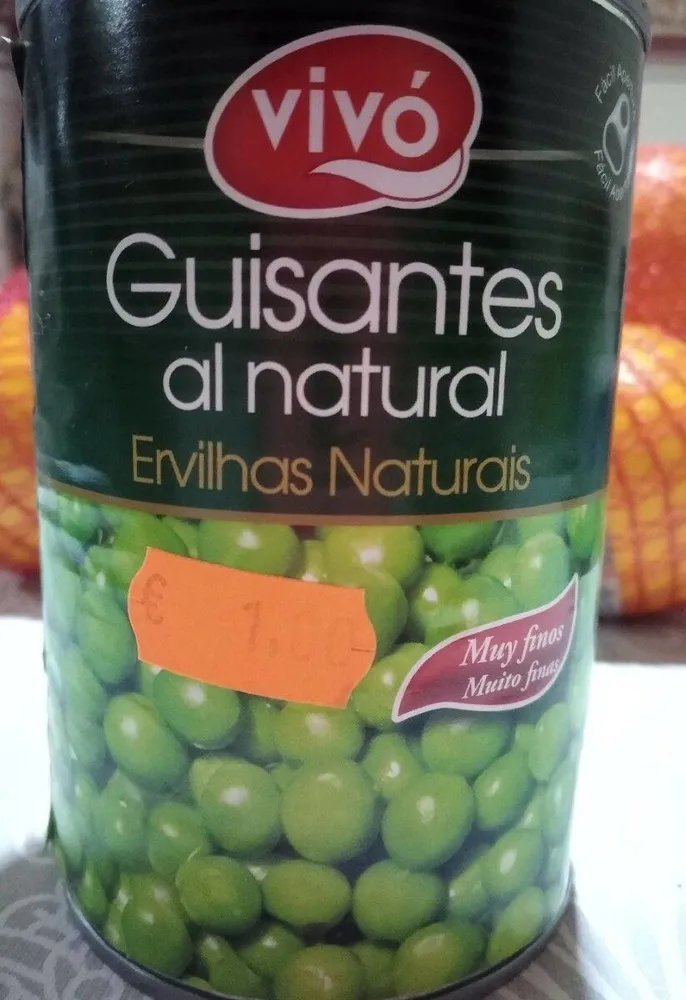 Guisantes al natural