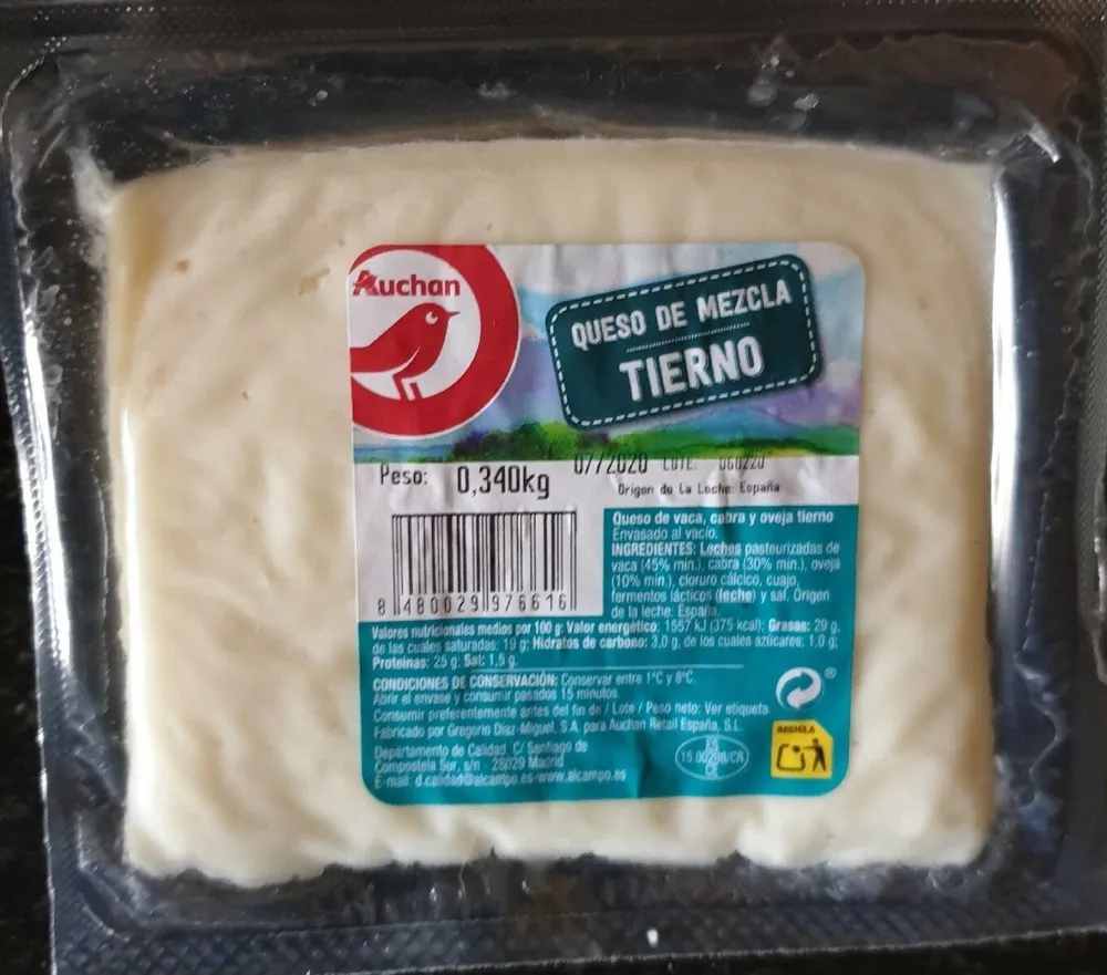 Queso de mezcla tierno
