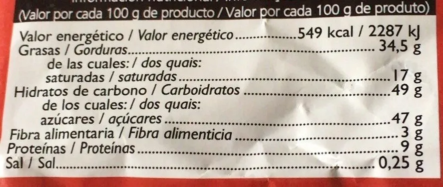 Chocolate con leche y almendras