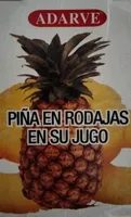 Piña en rodajas en su jugo