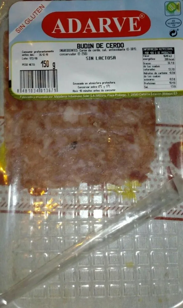 Budín de cerdo