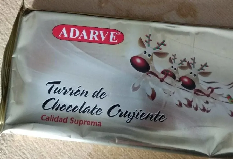 Turrón de chocolate crujiente