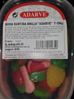 Goma surtida brillo