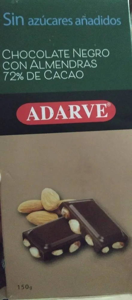 Chocolate negro con almendras 72% de cacao