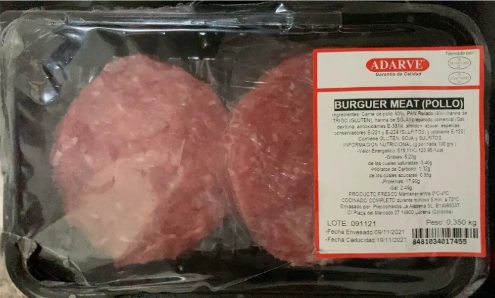 Burger meat pollo