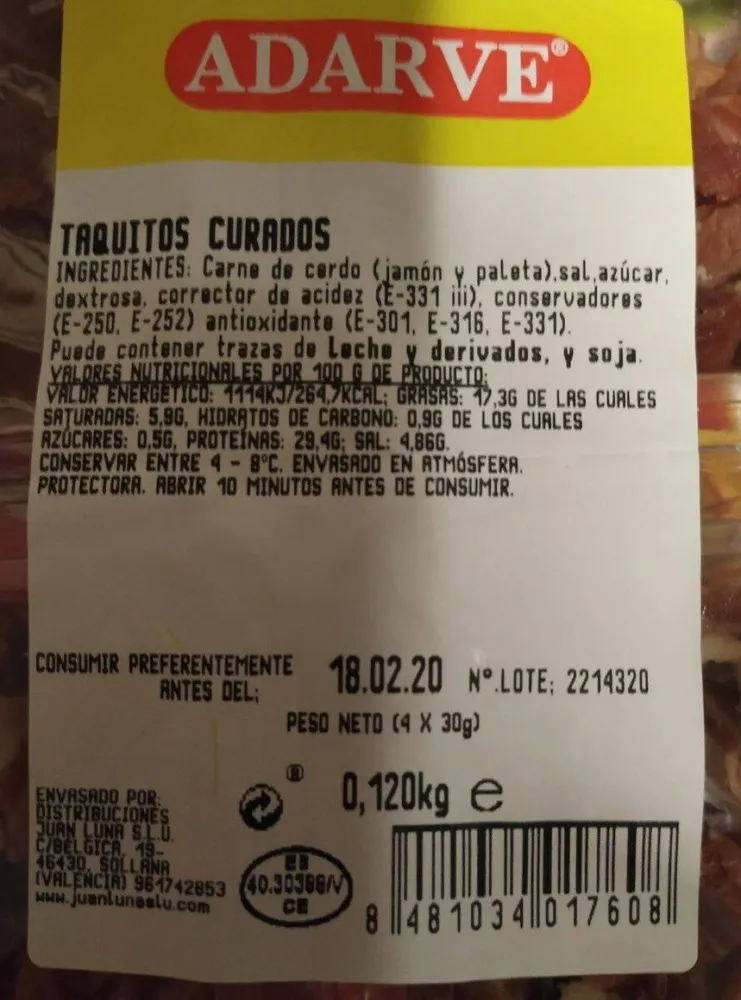 Taquitos de jamón