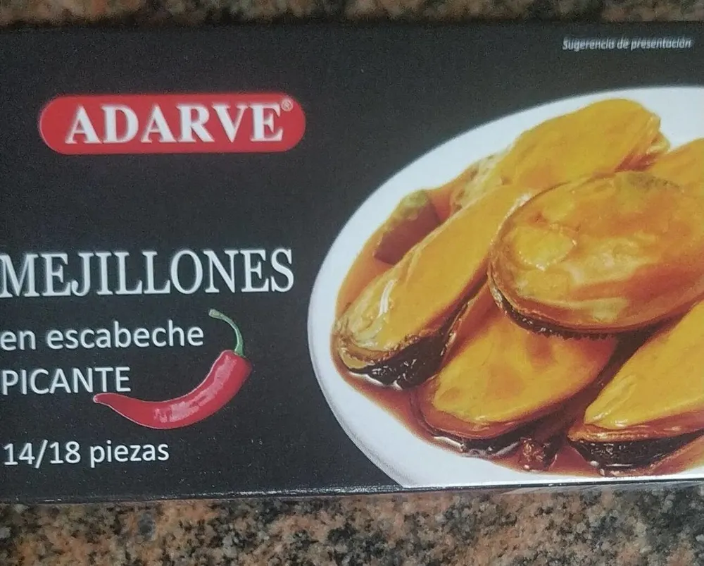 Mejillones en escabeche picante