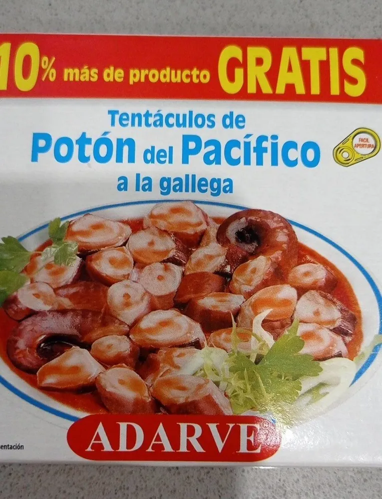 Tentáculos de portón de Pacífico a la gallega