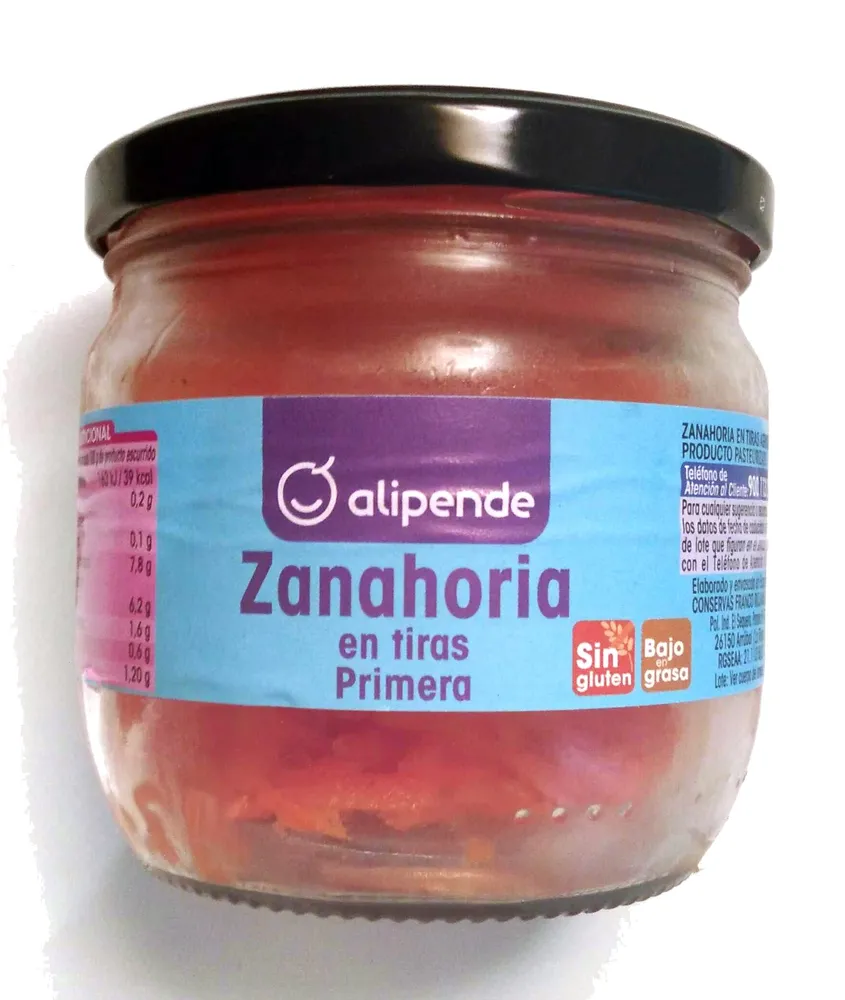 Zanahoria en tiras primera
