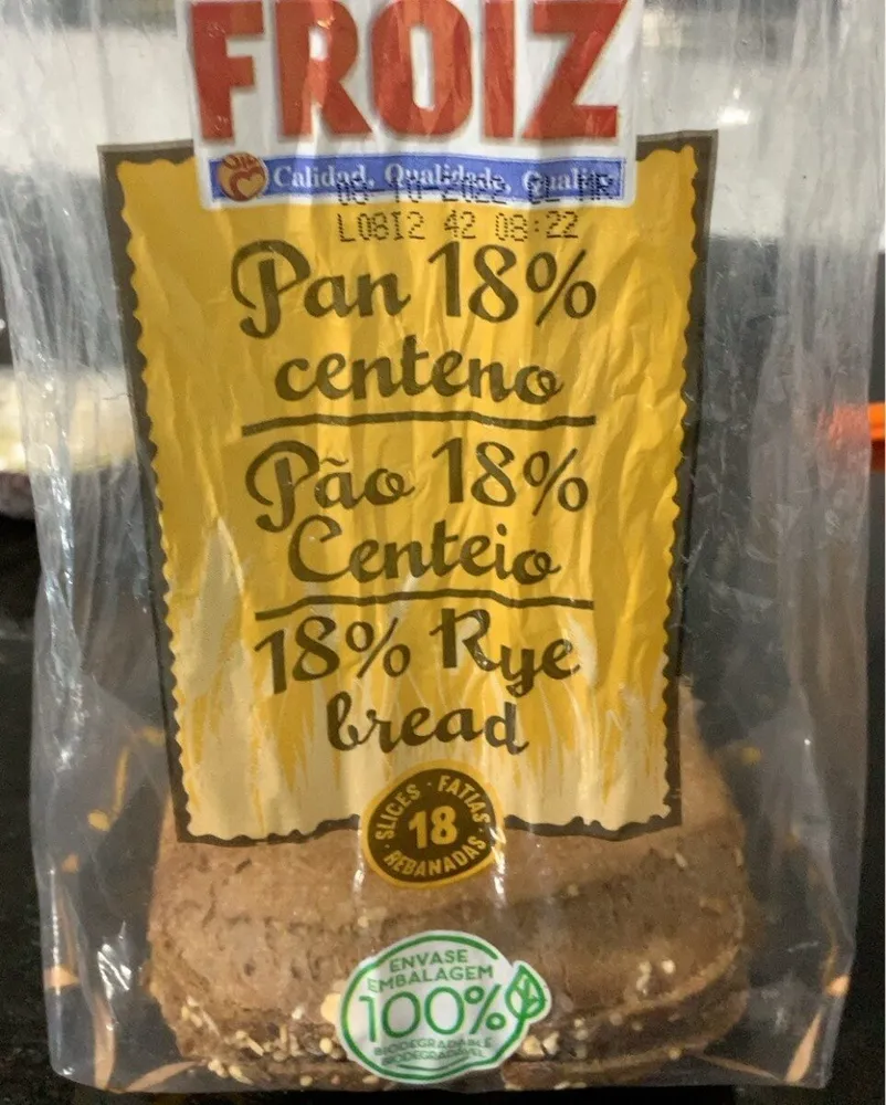 Pan de centeno 18%