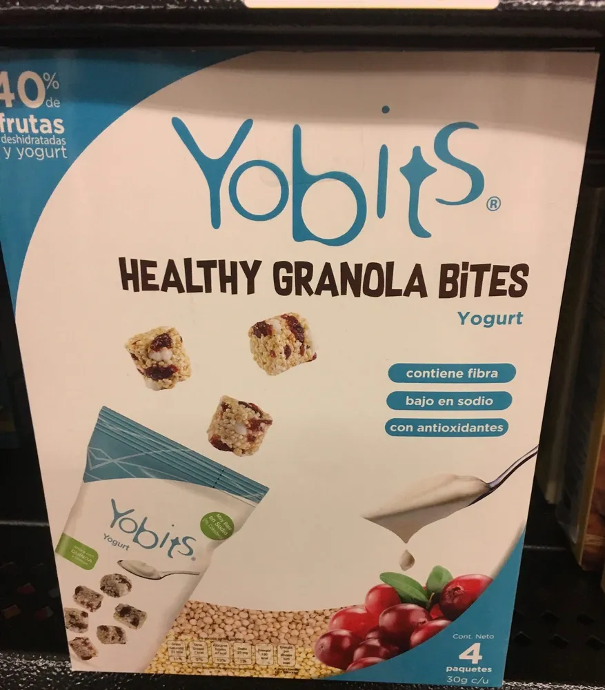 Healthy granola bites yogurt