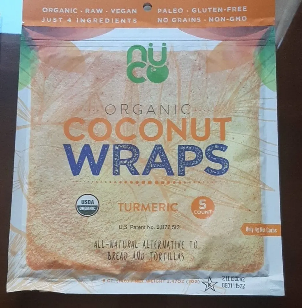 Orgánica coconut wraps