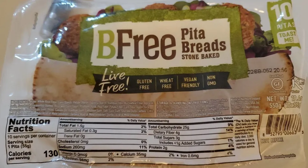BFree Pita Breads