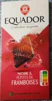 chocolat noir et pépites de framboises