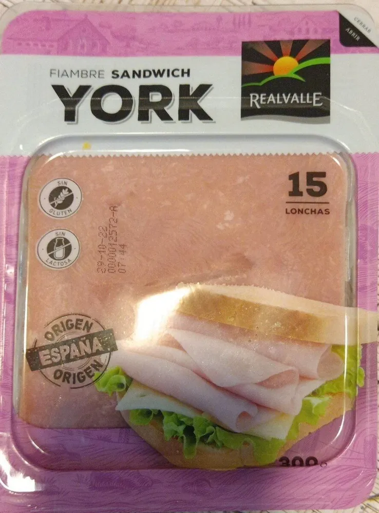 Fiambre sándwich york