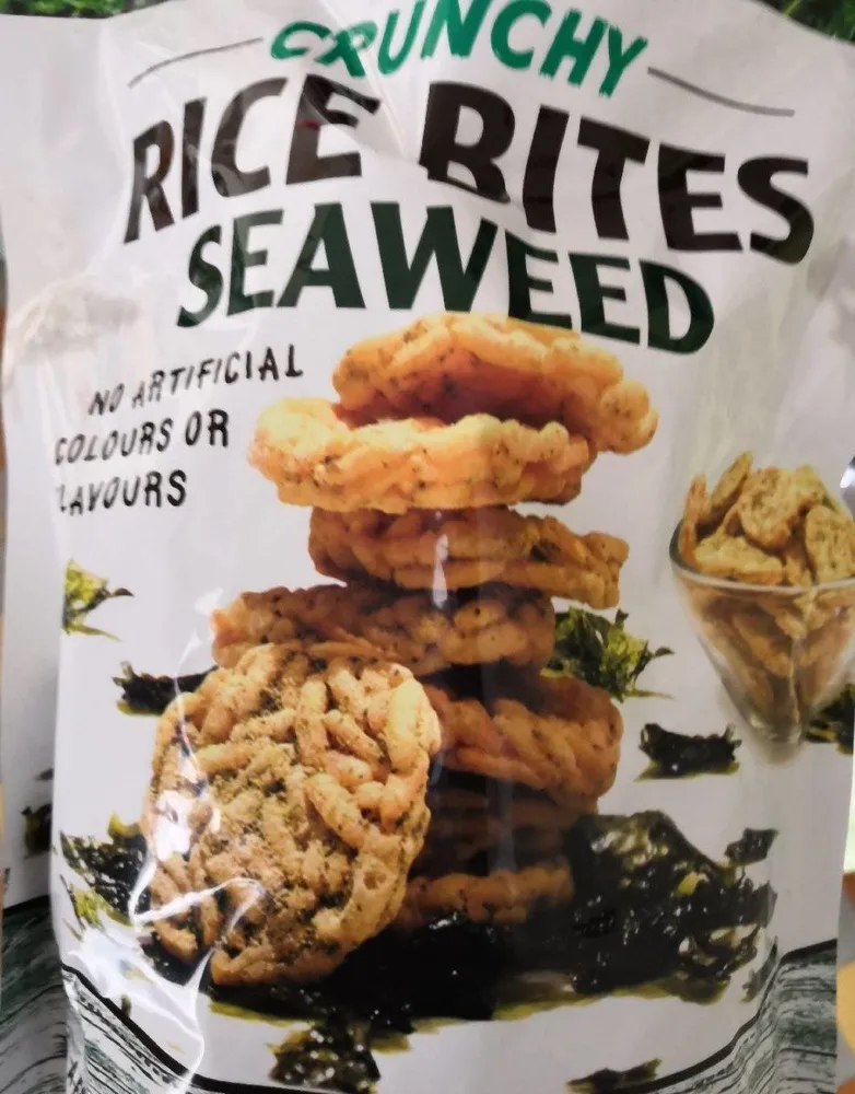Crunchy rice bites seaweed