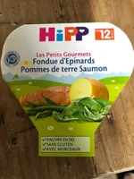 Les petits gourmets fondue d'epinards pommes de terre saumon