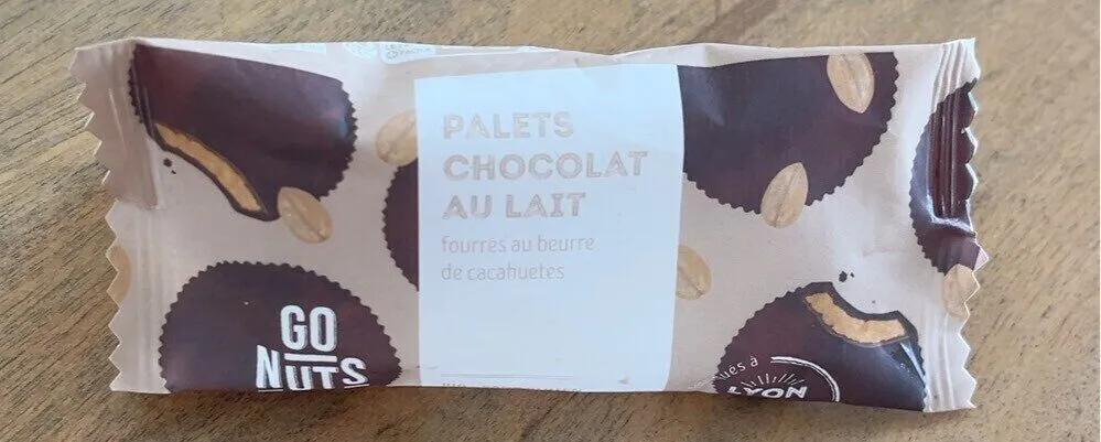 Palets chocolat au lait fourrés au beurre de cacahuètes
